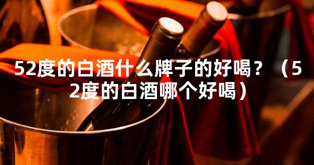 52度的白酒什么牌子的好喝？（52度的白酒哪个好喝）