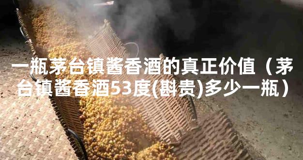 一瓶茅台镇酱香酒的真正价值（茅台镇酱香酒53度(斟贵)多少一瓶）