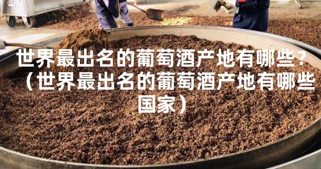 世界最出名的葡萄酒产地有哪些？（世界最出名的葡萄酒产地有哪些国家）