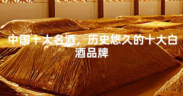 中国十大名酒，历史悠久的十大白酒品牌