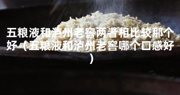 五粮液和泸州老窖两者相比较那个好（五粮液和泸州老窖哪个口感好）