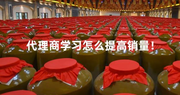 代理商学习怎么提高销量！