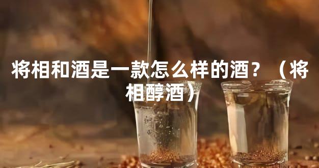 将相和酒是一款怎么样的酒？（将相醇酒）