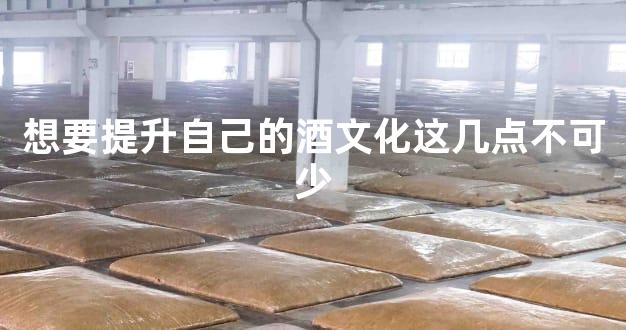 想要提升自己的酒文化这几点不可少