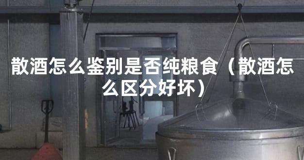 散酒怎么鉴别是否纯粮食（散酒怎么区分好坏）