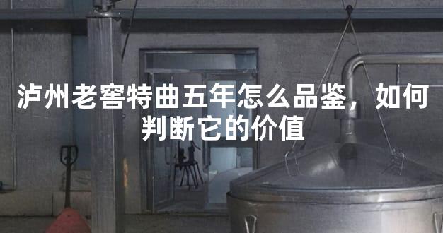 泸州老窖特曲五年怎么品鉴，如何判断它的价值