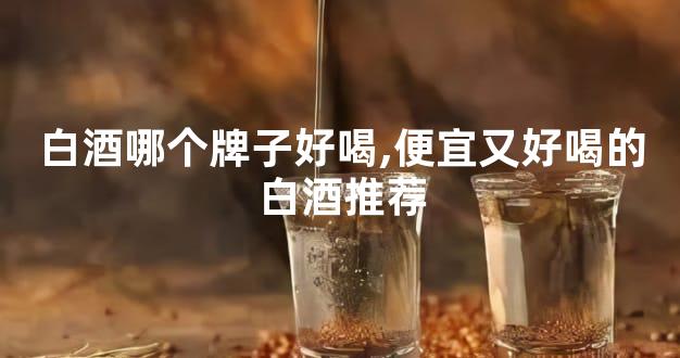 白酒哪个牌子好喝,便宜又好喝的白酒推荐