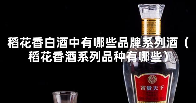 稻花香白酒中有哪些品牌系列酒（稻花香酒系列品种有哪些）