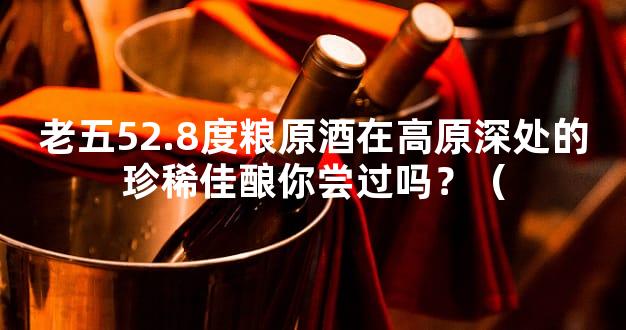 老五52.8度粮原酒在高原深处的珍稀佳酿你尝过吗？（