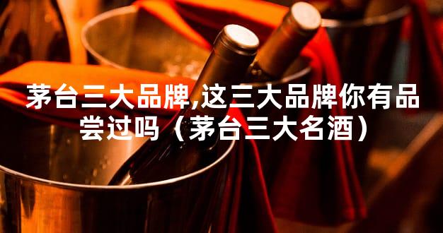 茅台三大品牌,这三大品牌你有品尝过吗（茅台三大名酒）