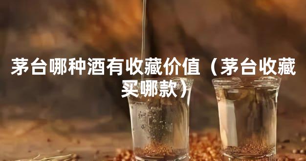 茅台哪种酒有收藏价值（茅台收藏买哪款）