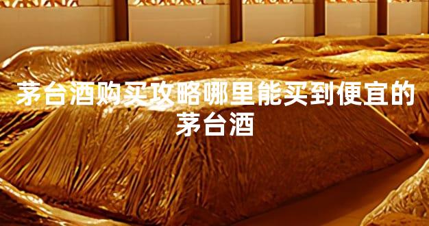 茅台酒购买攻略哪里能买到便宜的茅台酒